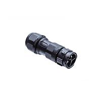Amphenol LTW DC-04BMMB-QL8MPP Standard Circular Connector X-Lok, Large Size, Plastic, 20A, 04 pins, Male Connector, Male Contact, Straight, Push Lock, Screw-in, Field Installable, F10.0 - F12.0mm, IP68