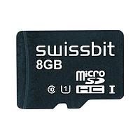 Swissbit SFSD008GN1AM1TO-E-5E-22P-STD MicroSD Cards Industrial microSD Card, S-56u, 8 GB, 3D PSLC Flash, -25C to +85C
