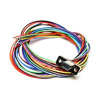 Glenair MWDM2L-9P-6K7-24B Micro-D D-Sub Connectors MICRO D PREWIRED CON 9CNT PIN #26AWG