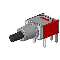 Dailywell 8MSLP1B06M6RES Pushbutton Switches Sub-miniature Pushbutton SPDT switch on-on right angle pc thru-hole
