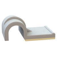 Essentra Components 22SPC25550 Cable Clamp Half U Clip, Adhesive, .250 Hold Dia