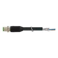 Murrelektronik 7000-15501-8050300 Connectors M12 male 0 shielded Y-cod. with cable, Hybrid, PUR 4xAWG20+1x4xAWG26 shielded bk UL/CSA 3m