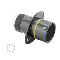 Eaton Souriau-Sunbank 8STA20405PA Connectors Oval Flange Receptacle - size 4 - 5 PC Tail contacts - Male
