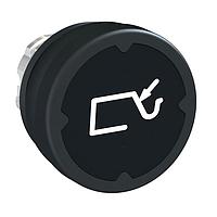 SCHNEIDER ZB4BC28010 Sealed 22MM HARSH PB, BLACK W/ MARKING