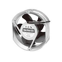 Sanyo Denki 9WE5748K501 Axial DC Axial Fan, 172x51mm Round, 48VDC, 300CFM, Splash Proof, Ribless, Tach, IP68