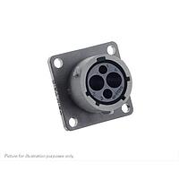 Eaton Souriau-Sunbank UTSX0102W2S Receptacles Square flange receptacle, without backshell, for 4 female contacts, IP68/69K