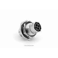 Amphenol SINE Systems RT07102SNH03 Connectors Receptacle, Jam Nut, 4 (2+2) Position, Female, Shell Size 10, with Silicone Seal