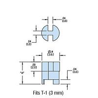 Heyco 11036 LED Spacers HLEDS1E-10 NATURAL PVC/NYL LED Spacer