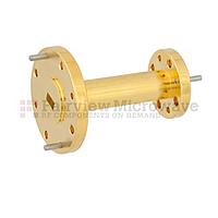 Fairview SMW15TS19001 WR-15 to WR-19 Waveguide Transition 1.5 Inch Length Using UG-385/U to UG-383/U-Mod Flange