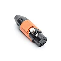 Amphenol Audio AX5FB3M-AU Cable Connectors 5P SOCKET F PLUG BLKGLD W ORG MRK SLV