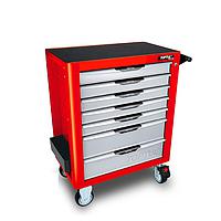TOPTUL GCAJ227H W/7-Drawer Tool Trolley (227pcs, Red)