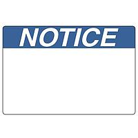 HellermannTyton 596-00204 Solar Label Pre-Printed Header Label, NOTICE, 6.0" x 4.0", PET, Blue, 250/roll
