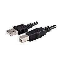 Same Sky (formerly CUI Devices) CBL-UA-UB-05BP USB 2.0 Cable, USB, 500 mm, Type A 2.0 to Type B 2.0, 28 AWG, PVC, Black