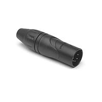 Amphenol Audio AX5MB BULK Cable Connectors 5 Pole Pin Male Plug XLR AX Audio Cable Conn Black finish standard contact plate