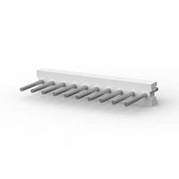 AMP Connectors - TE Connectivity 1-640384-0 Pin Strip FLAT HEADER STRT 10P Round post tin