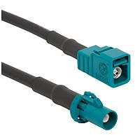 Amphenol RF 095FPZFJZSGM500 RF Cable Assemblies FAKRA Straight Plug 58 Cable, 5.0 Meters