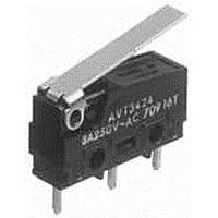 Panasonic Industrial Devices AVT38223 Snap Action Switches 100mA to 3A, Hinge Lever, QC
