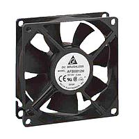Delta Electronics, Inc. AFB0812H Tubeaxial DC Tubeaxial Fan, 80x25.4mm, 12VDC, Ball Bearing, Lead Wires