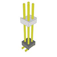 Samtec HW-02-12-G-D-710-SM Headers High Temperature Flexible Board Stacking Header