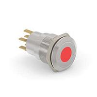 Alcoswitch - TE Connectivity 6-2213765-6 Pushbutton Switches AV19 DPL 0.4VA SPOT LED RED 12V