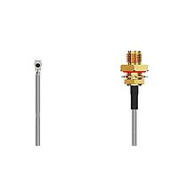GCT (Global Connector Technology) CAB420RF-0200-A-1 RF Cable Assemblies I-Pex MHF 4L Lck RA Plug2SMA STRJck F Mt, IP67/68, 3GHz,200mm, 1.37mm blk