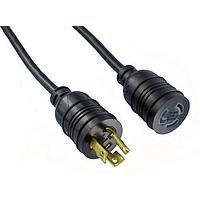 Qualtek Electronics 250069-01 AC Power Extension Cord w/Lock 10' BLACK/L5-15P PLG 3 X 16 AWG TWIST
