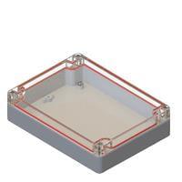 Serpac RB65P06C10G Watertight PLASTIC BOX WATERTIGHT ENCLOSURE CLEAR/GRAY (6.30 x 4.72 x 1.59 in)