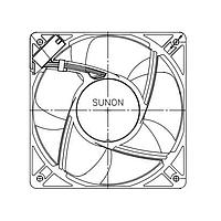 Sunon CF4113MBT-000U-AB9 Axial EC Axial Fan, 120x120x38mm, 110-230VAC, 77.9/90.1CFM, Auto Restart, IP55