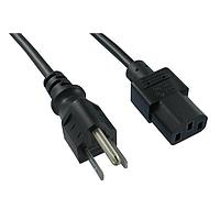 Qualtek Electronics 393001-01 AC Power Cord 2.5M 3X1.25 5-15P US (BLACK)