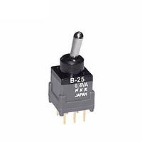 NKK Switches B25JP Process Sealed Subminiature Antistatic Toggles ON-(ON) .248 BAT STRT PC .4VA