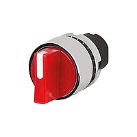 EAO 46-2W28.3CP0.001 Round Actuator, oe 22.3 mm, oe 30 mm, illuminative, Red, short, round, Silver, Metal, Maintained - Maintained, IP65, IK03