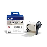 BROTHER DK-22212 Continuous Length Film Tape- Black On White (62 mm x 15.24 m)