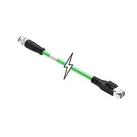 Molex 1201088331 Ethernet Cables / Networking Cables M12-4P(D)-MM ST/RJ45 3M
