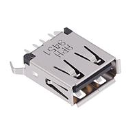 Amphenol Commercial Products GSB11121KEU USB Type A Connectors USB2.0 A RECEPT,STRAIGHT TYPE