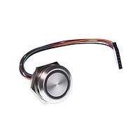 E-Switch CS4L2FP Anti-Vandal Switches DETECTOR, 1A 24VDC, SPST Off-On, Panel Mount, Front Wire Leads 150mm w/ Connector