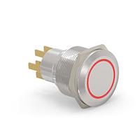 Alcoswitch - TE Connectivity 4-2213772-6 Pushbutton Switches AV22 DPM 0.4VA MOVE RING LED RED 12V