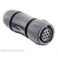 Eaton Souriau-Sunbank UTSX6JC12E10SX Plugs Plug, with cable gland backshell, with 10 female solder contacts, IP68/69K in unmated conditions, keying X