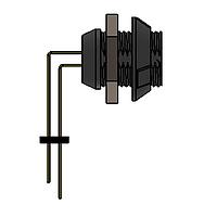 NorComp 8P1P003200GRB01 Connectors 1P 3P FML SLDR cup panel mnt - GREY