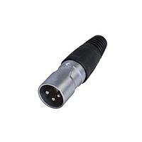 REAN RCX3M-Z-000-0 Cable Connectors 3P MALE XLR CBL CONN IP65 NICKEL/TIN