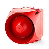 Auer Signal 874460408 Alarm Sounder ASX Multi-Tone Alarm Sounder, size 4, 63 tones, 24-48 V AC/DC, housing red