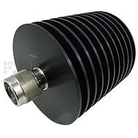 Fairview SA4N100-06  6 dB Fixed Attenuator N Male To N Female Up To 4 GHz Rated To 100 Watts With Black Aluminum Heatsink Body