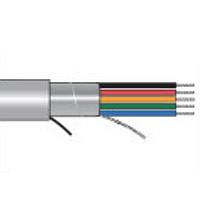 Alpha Wire 45485 BK005 Multi-Conductor Cables 22 AWG 5 Conductor 300V Foil, TPE 100 ft Spool Black