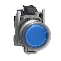 SCHNEIDER XB4BP61GEX Standard Switches HAZ LOC PUSHBUTTON SWITCH, 24- 240 Vac/dc, CONTACTS 1 N.O., Blue, -40 +70 , IP66