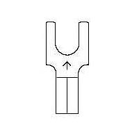 3M Electronic Specialty BS-31-8 Spade BLK FORK 22-18 AWG 8