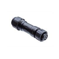 Amphenol LTW ABB-04BFFC-LL7AP0 Straight Ceres, Standard Size, Plastic, 10A, 04 pins, Female Connector, Female Contact, Straight, 2 Points Lock, Crimp, Field Installable, F5.0 - F10.0mm, IP67