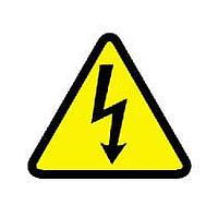 Panduit PESW-A-1Y ISO Pictogram ISO Label, Vinyl,'Electrical Shock symbo