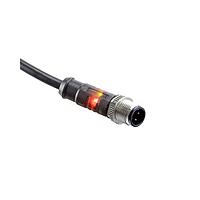 Amphenol LTW LM12A-05BMMM-SL8B04 Circular MIL Spec Connector M12 Circular Metric Connector, A Code, Metal, 4A, 05 pins, Male Connector, Male Contact, Straight, Screw Thread, Overmolded, Length 4000mm, IP68 / IP69K