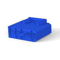 AMP Connectors - TE Connectivity 2-521498-7 Headers & Wire Housings 250 FASTON HSG.,REC.,4 POS,BLUE