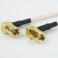 Fairview FMC2628315 RA SMB Plug to RA SMC Plug Cable RG-316 Coax