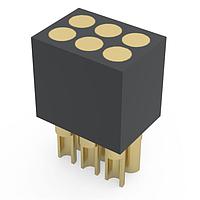 Mill-Max 857-10-006-10-003000 Spring-Loaded .050Pitch DR 6 Pin Soldercup Target Conn